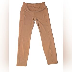 Tan High-Waisted Leggings